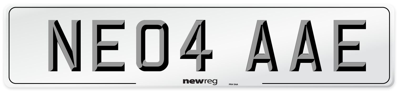 NE04 AAE Number Plate from New Reg